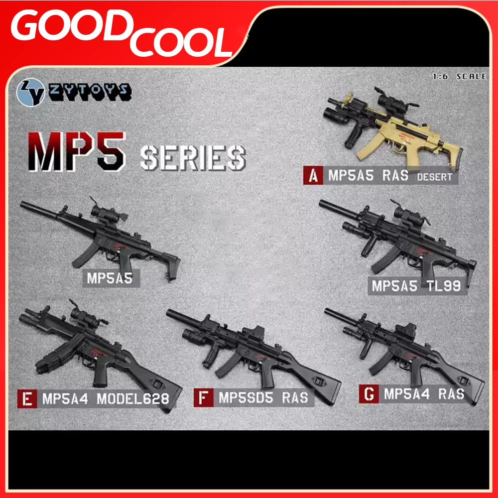 In Stock ZYTOYS MP5A5 1/6 Scale Soldier Mini Weapon Gun Model Accessories Fit 12 inch Action Figure Body Toys Gifts