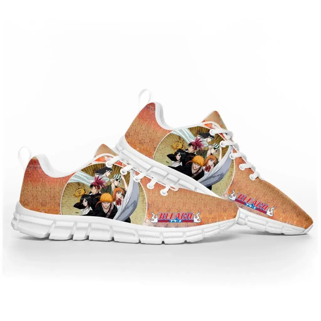 Bleach Kurosaki Ichigo Sports Shoes Mens Womens Teenager Sneakers Custom High Quality Sneaker Couple White Shoe