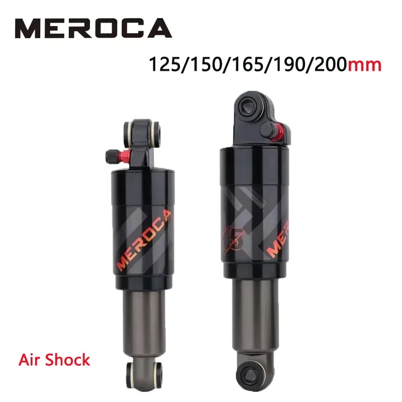 

MEROCA H5 Mountain Bike Air Shock Absorber 125mm/150mm/165mm/190mm/200mm electric scooter bike air shock absorber Cycling Parts