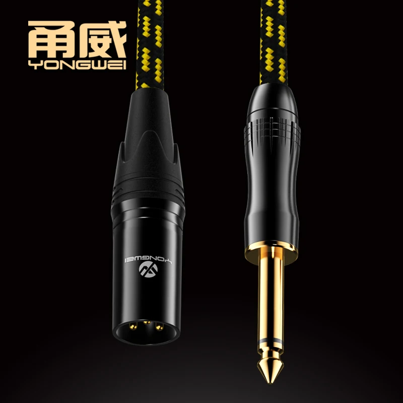 YONGWEI Cable de micrófono XLR de 3 pines a Jack de 6.5mm, TS Cable auxiliar de 6.5mm, macho a XLR hembra para amplificador