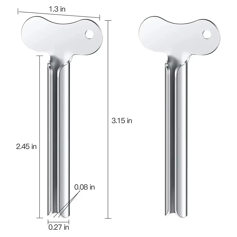 Stainless Steel Toothpaste Tube Squeezers Metal Key Toothpaste Squeezers