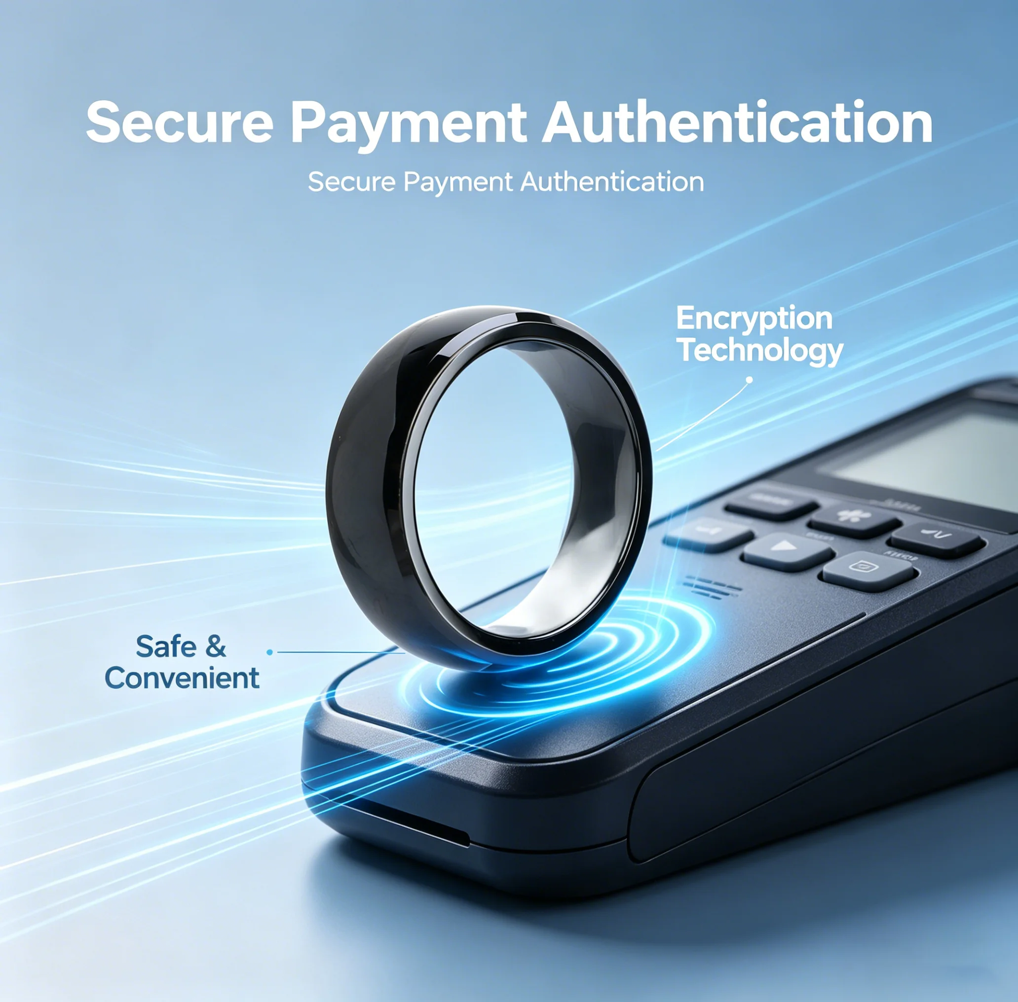 NFC Full Ceramic Smart Ring Compatible with NFC 216 Enabled Phones and Devices Programmable for Bussiness Access control tag