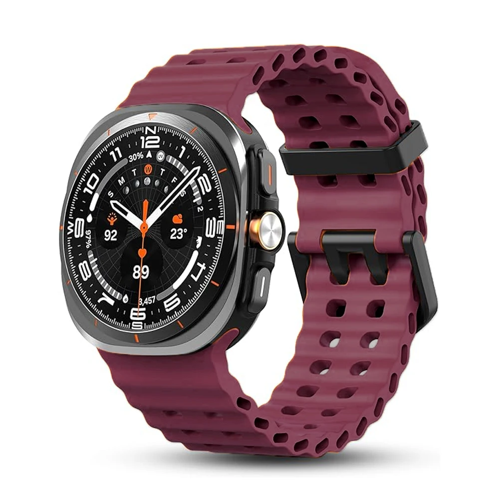 Originalarmband für Samsung Galaxy Watch Ultra 47mm Zubehör Marine Silikon Sportarmband Correa Galaxy Watch Ultra 2025 Band