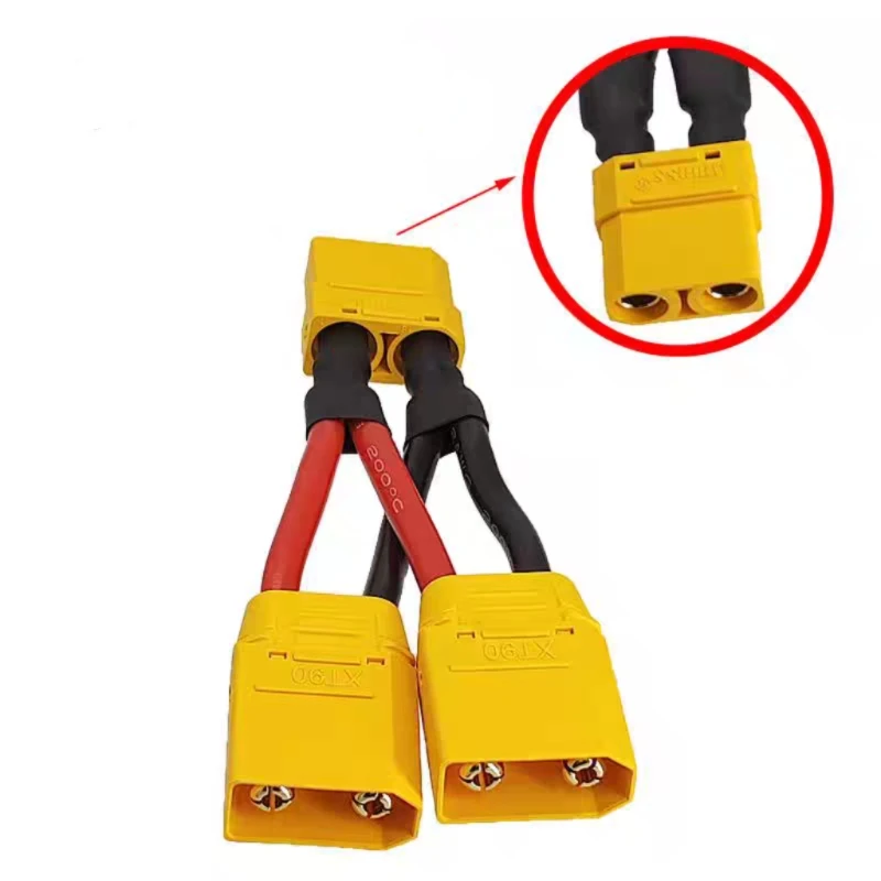 XT90 1.2 병렬 케이블 1회전 2 여성형 XT90 모델 항공기 드론 전원 공급 충전 플러그