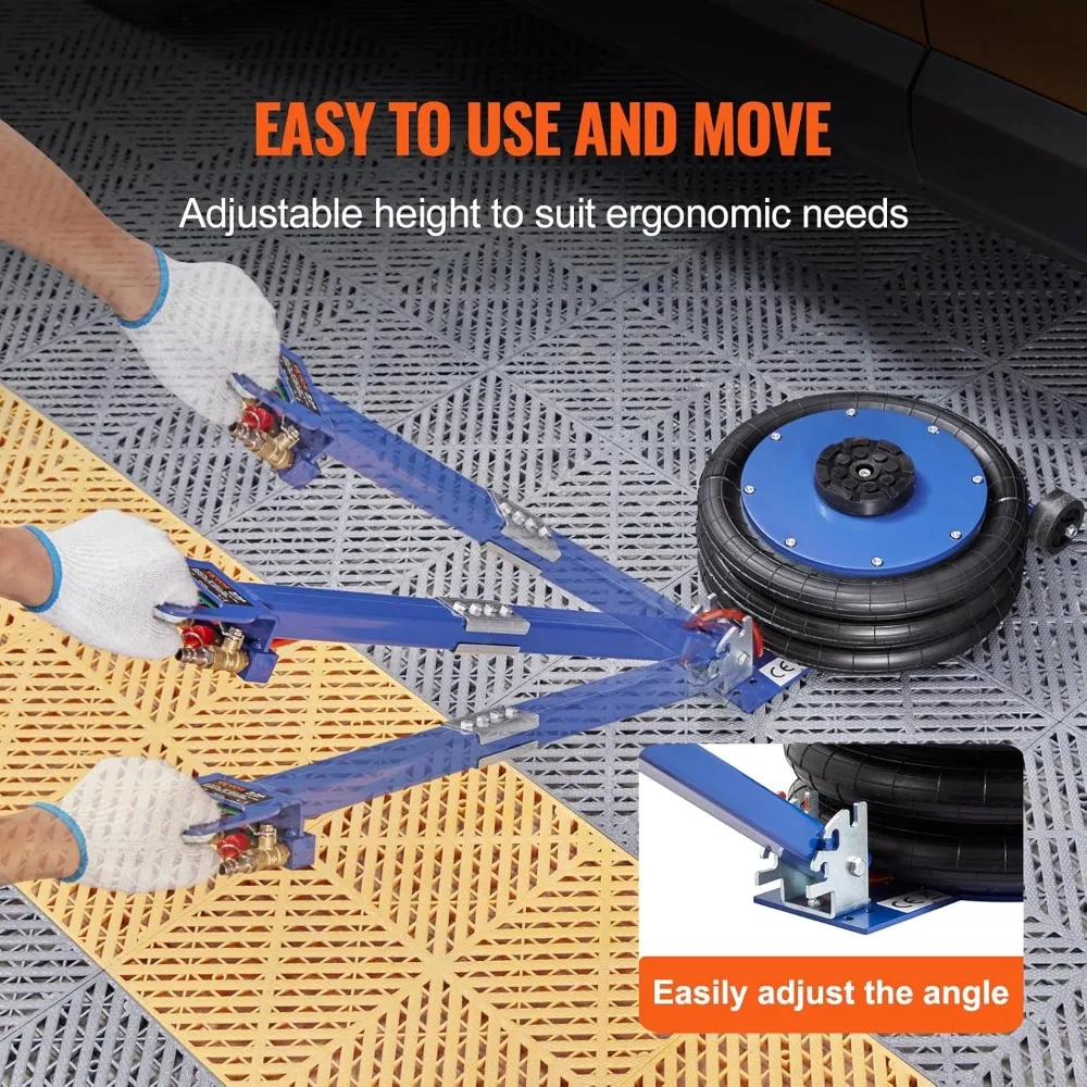 مقبس هواء 5 طن، سعة 11000 رطل، رفع سريع خلال 3-5 ثوانٍ، مقبض قابل للتعديل لإصلاح السيارات واستخدام المرآب