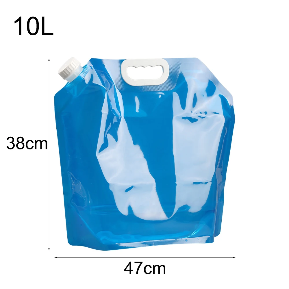 5/10L المحمولة التخييم حقيبة المياه طوي حاوية مياه كبيرة في الهواء الطلق 10 لتر أكياس المياه للطي تخزين المياه دلو
