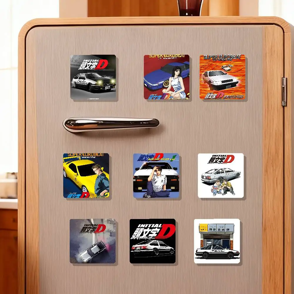 I-Initial D Refrigerator Magnets Cute Cartoon Magnetic Personality Decorations Creative Gifts