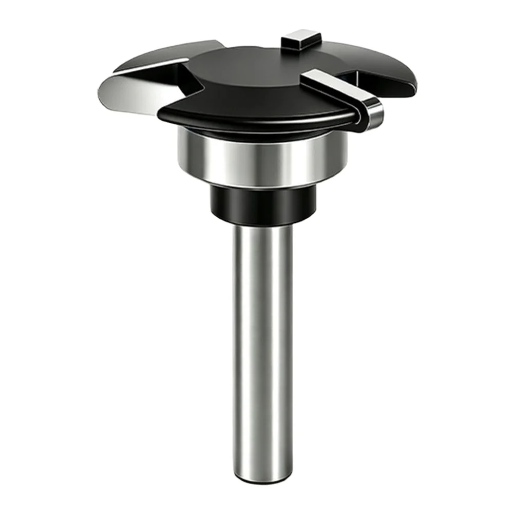 For T Slot Router Bit For 3 For Flute Round Curve For T Type Carbide Tip 6.35mm Shank For Woodworking Deck Fastener Groove