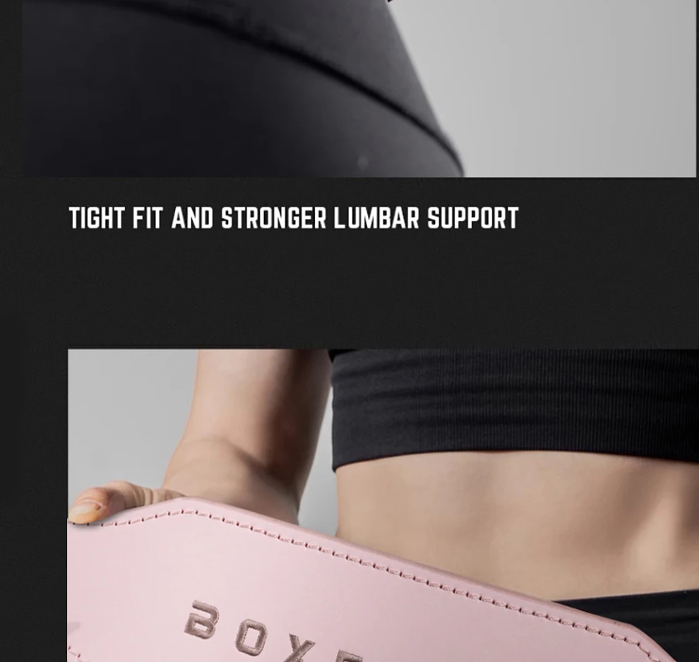 Gewichthebergürtel für Frauen, 10 cm Breite, Fitnessstudio, Fitness, Kniebeugengürtel, Rückenstütze, Powerlifting, Cross-Training, Trainingsgürtel, Rosa – Detail 4