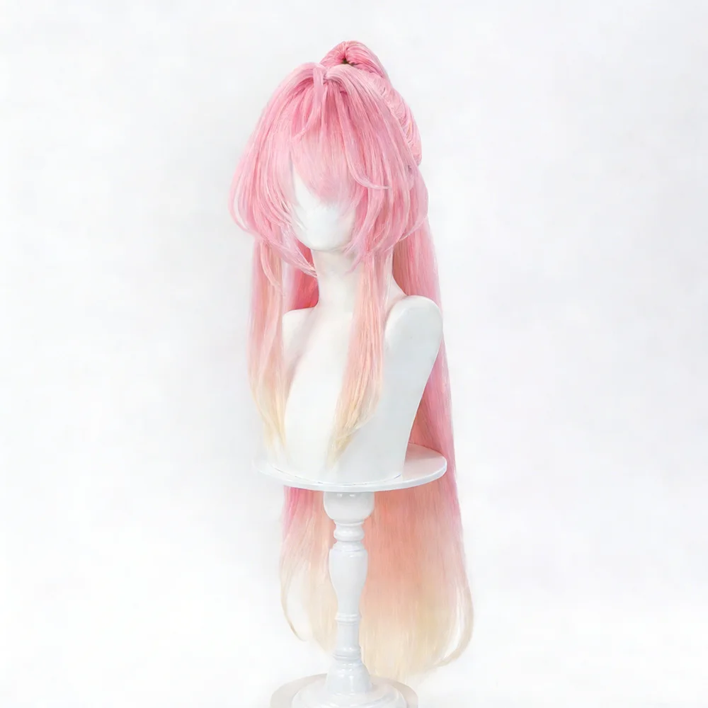 게임 Wuthering Waves 아르테미스 코스프레 가발 여성 로리타 핑크 긴 머리 내열성 합성 가발 가장 무도회 카니발 소품