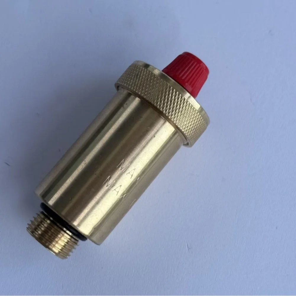 Brass Automatic Quick Exhaust Valve For Radiator Heating Pipe Air Bleed, 1/2 Inch/3/8 Inch With Shut-Off Mounting Valve