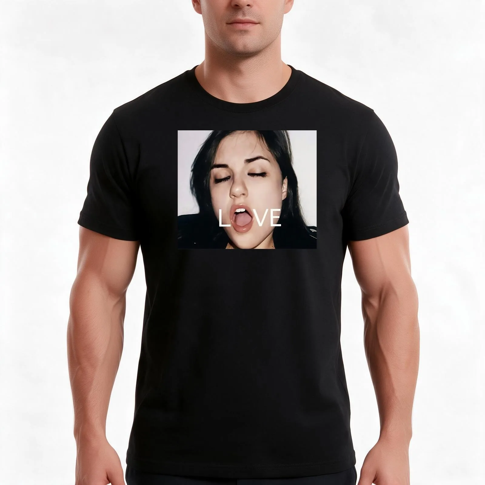 Love Sasha T-Shirt, Summer Casual Cotton Tee, Oversized Streetwear Tops, Vintage Graphic Print, Loose Fit Short Sleeve