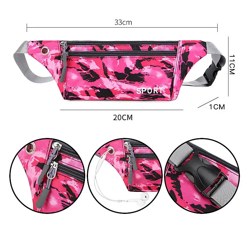 Fashion Camouflage Sport Waist Travel Bum Bag Mens Fanny Pack Belt Walking Holiday Pouch Ladies Casual Waterproof Chest Pack