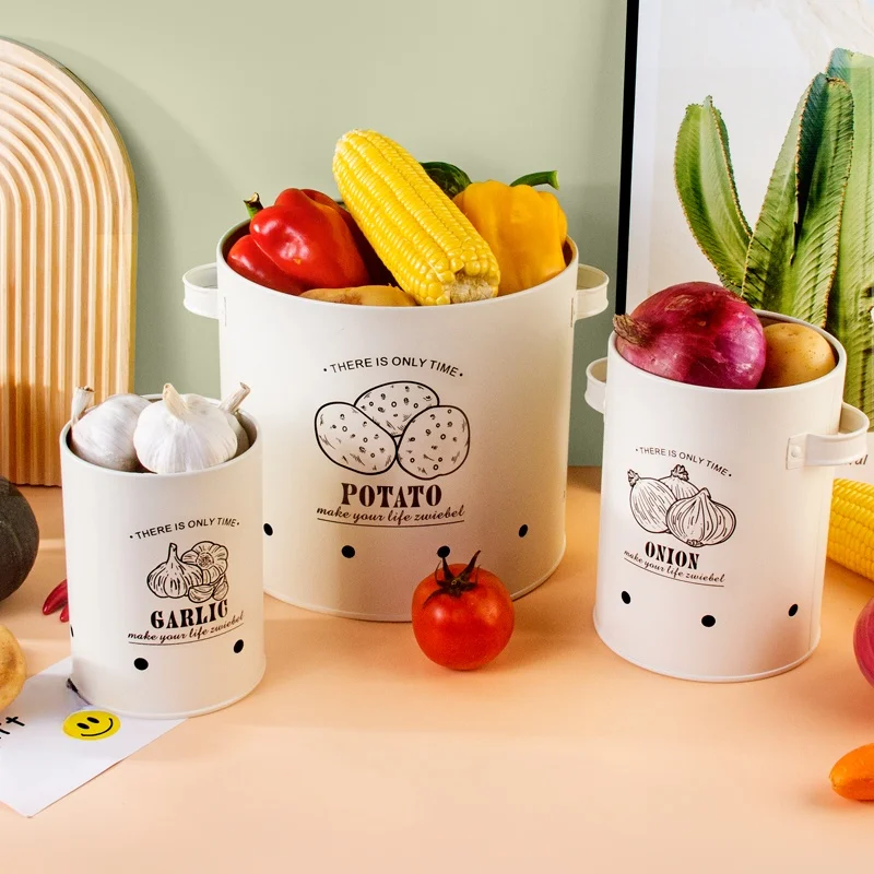 

Корзина для хранения овощей в скандинавском стиле: контейнер для чеснока, лука, имбиря, популярный деревенский стиль