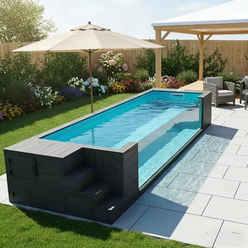 Container Pool Weatherproof Leisure Facility Adapt Rain Snow Temperature For Homestay Campground And Private Villa Outdoor