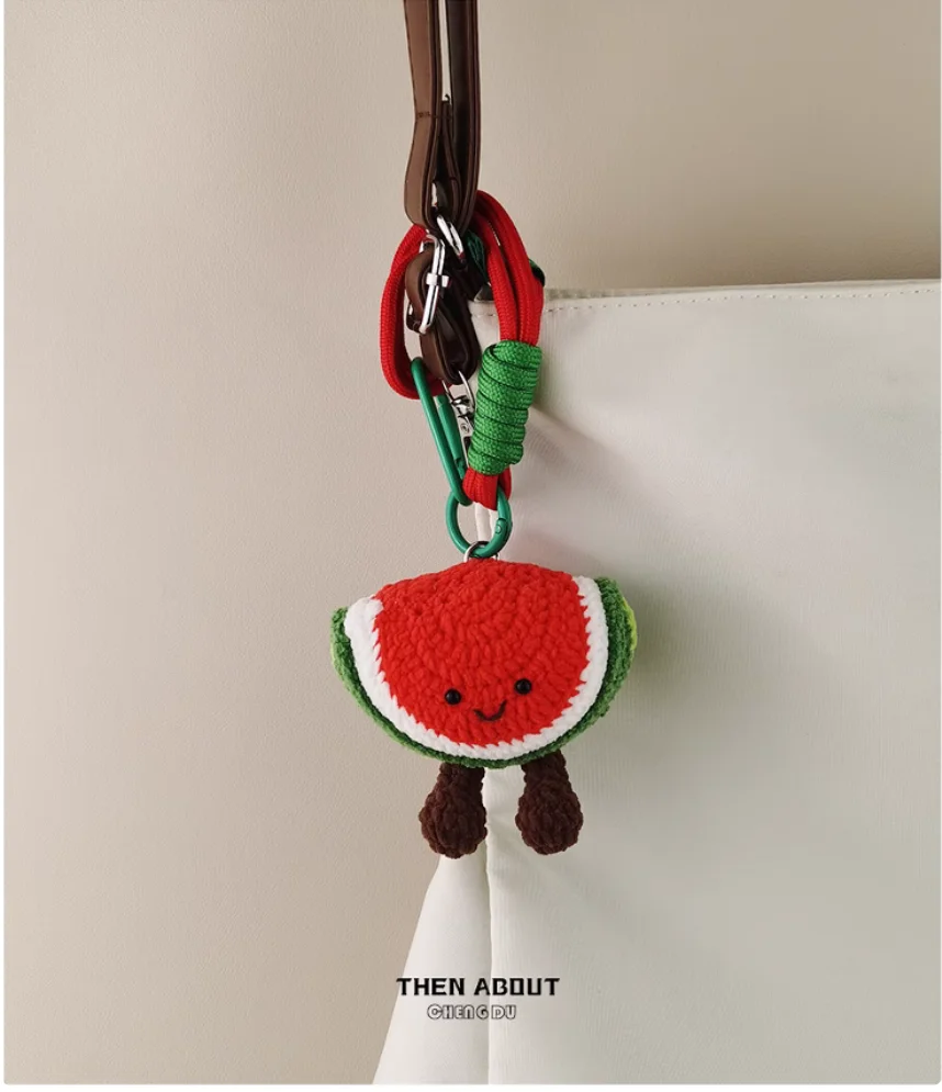 Cute watermelon bag pendant pendant Keychain pendant niche sense of creative gifts.