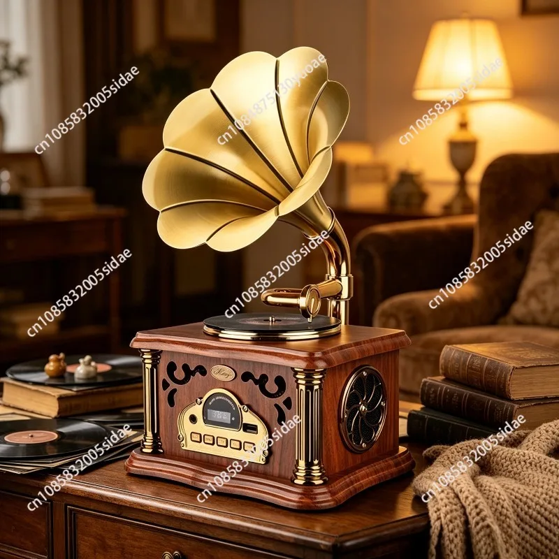 Suitable for retro mini phonograph retro living room decoration ornament home creative bluetooth speaker birthday gift