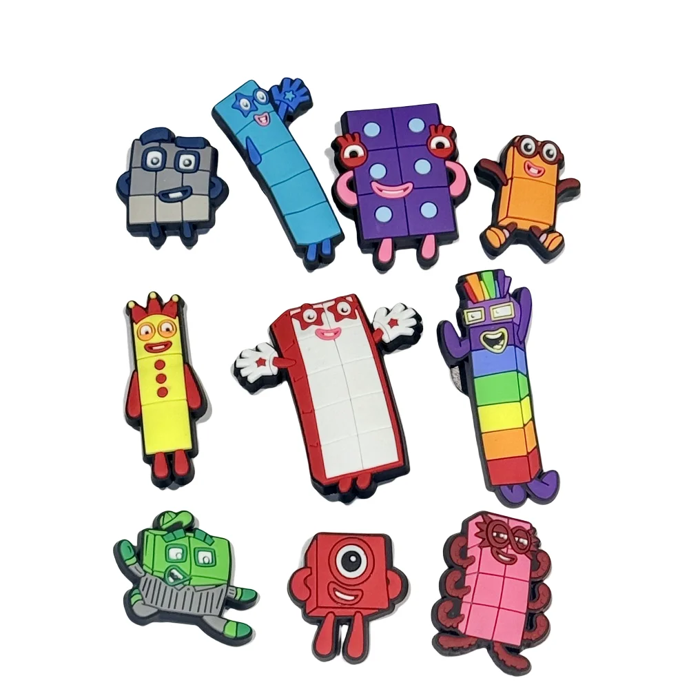 New 1-10pcs Cartoon Colorful Toys PVC Shoe Charms For Clogs Pins Garden Shoes Button Decorations DIY Backpack Birthday Gift