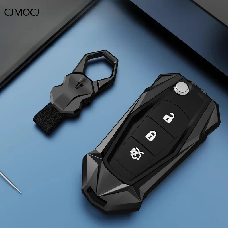 For Ford Escort/New Mondeo 1.5T/Endeavor/EcoSport/Edge Zinc Alloy Car Remote Key Case Cover Shell Keychain Accessories