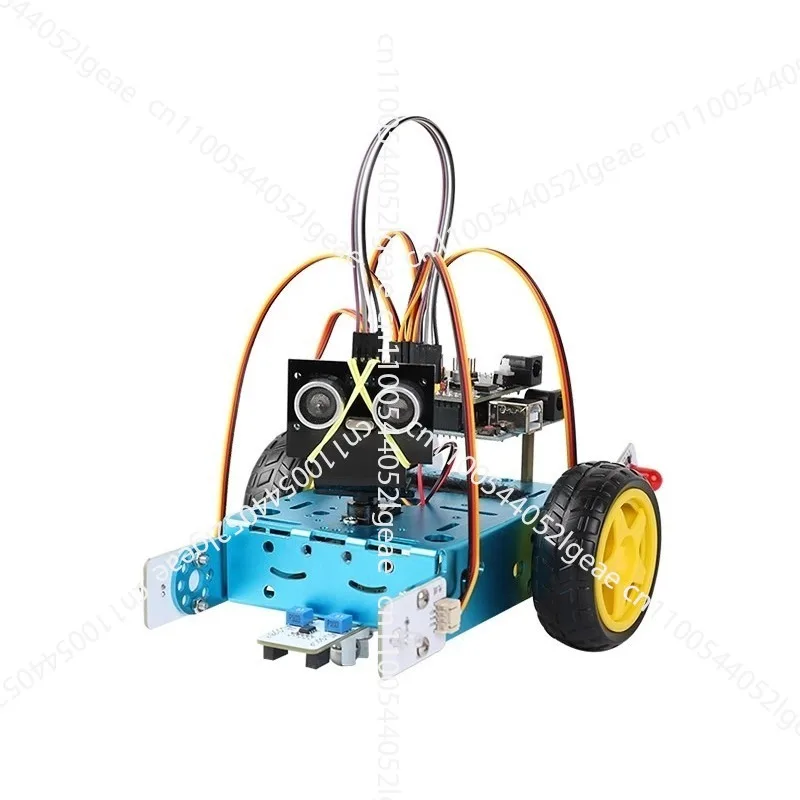 

Programming Robot Intelligent Line Patrol Obstacle Avoidance Trolley Set Aluminum Alloy Frame