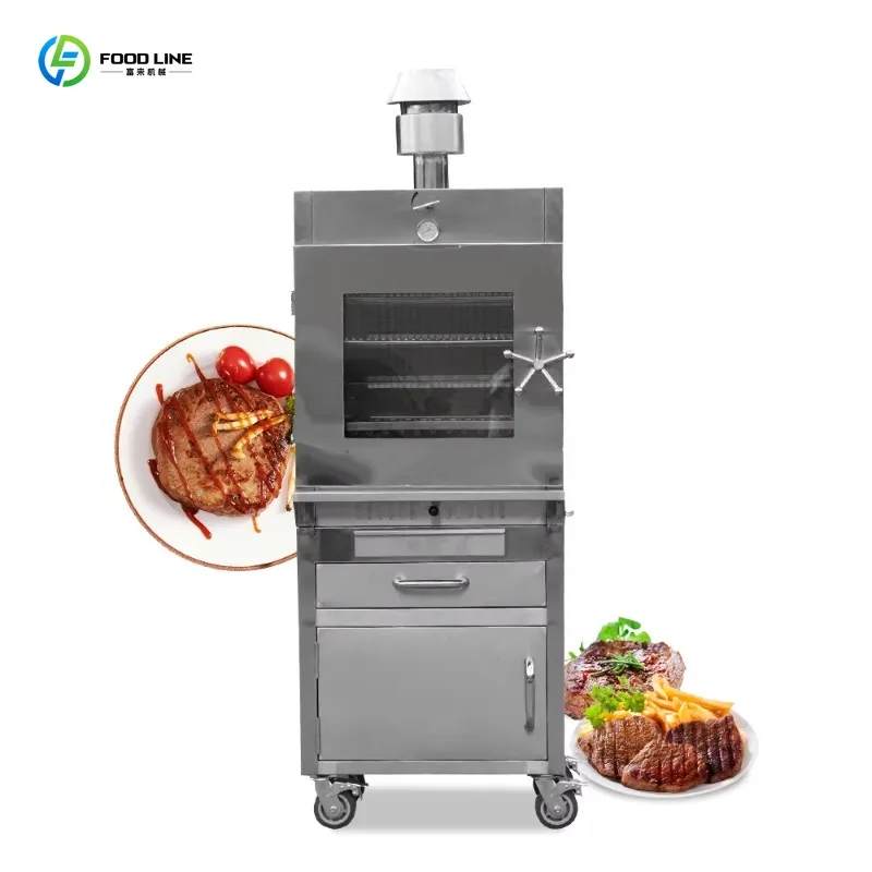 

Коммерческий гриль-печь для стейков на древесном угле с индивидуальной настройкой, двухфункциональный, высокотемпературный, отдельностоящий, для барбекю