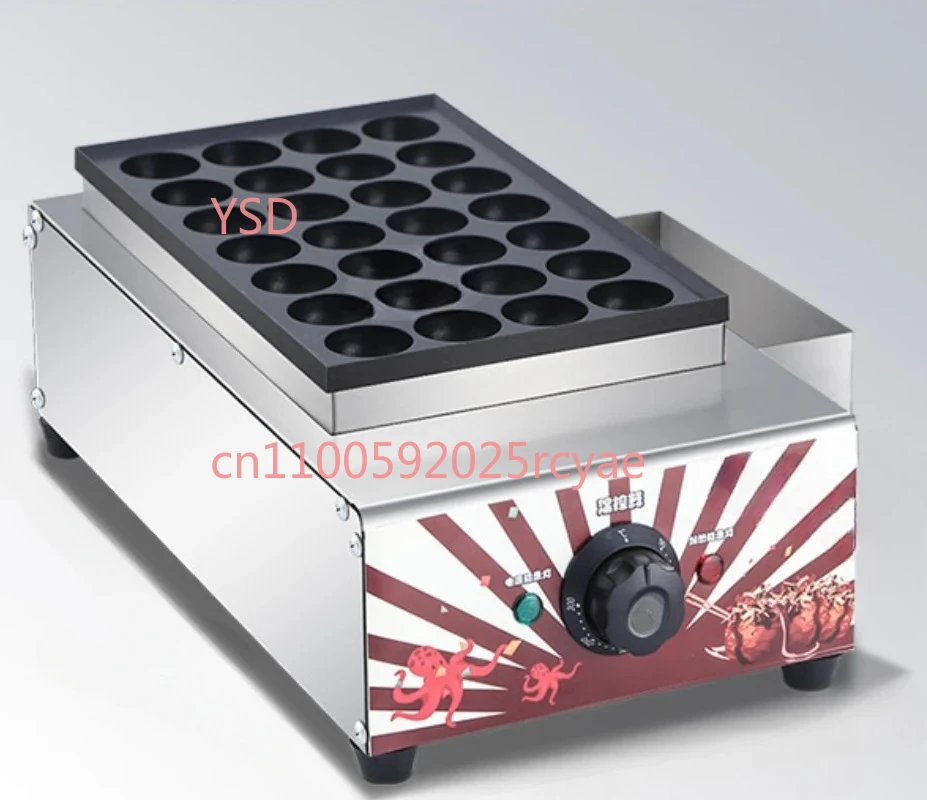 Máquina comercial eléctrica para hacer takoyaki de 28 orificios y 220V, parrilla para bolitas de pulpo, máquina antiadherente para hacer snacks.