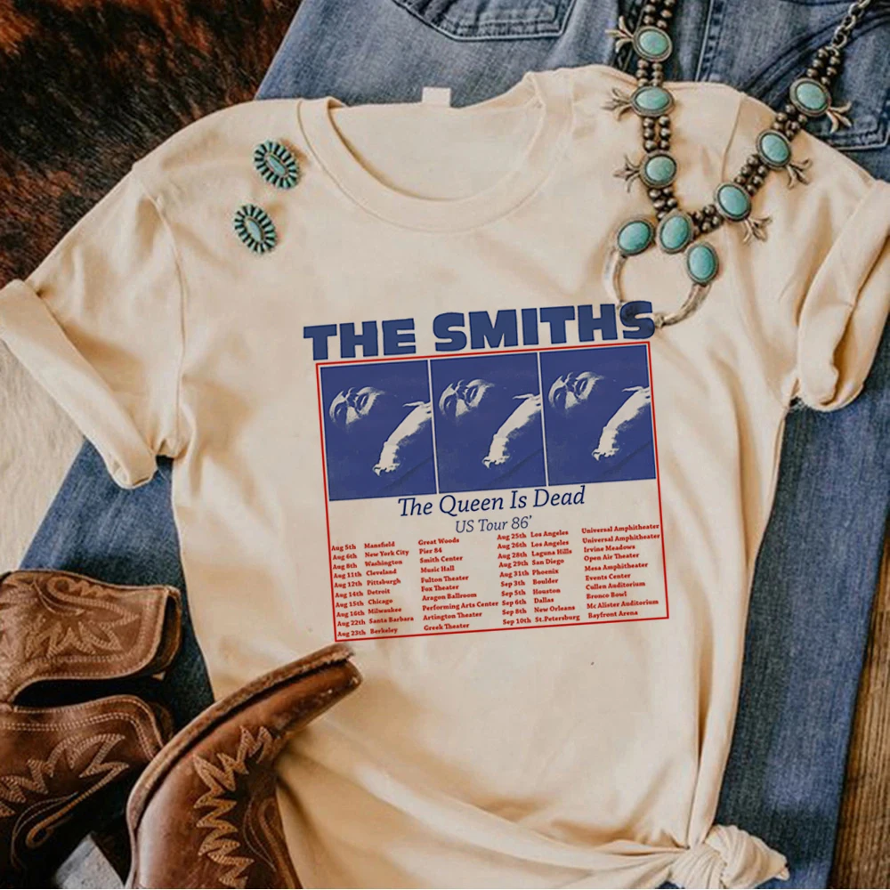 日本の女性のためのsmiths Tシャツ,女性のための原宿の服,女性のストリートウェア,y2kの服