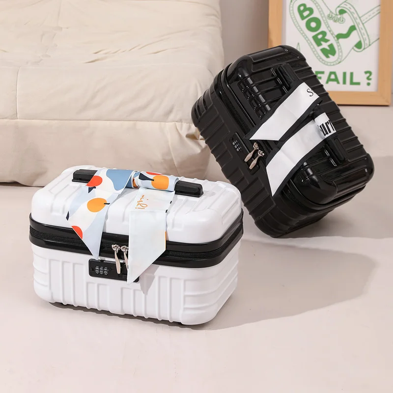 

Large Capaci Portable Travel Cosmetic Bag Women's Handbag Storage Pouch 6 Inch Suitcase Faion Trend Polyester Material