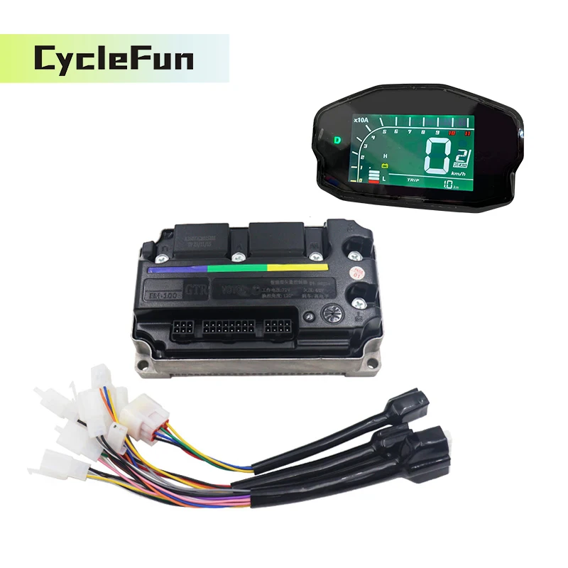 

VOTOL EM-100 GTR BOOST 150A Phase 450A 3KW Hall Brushless DC Motor Controller With DKD Display
