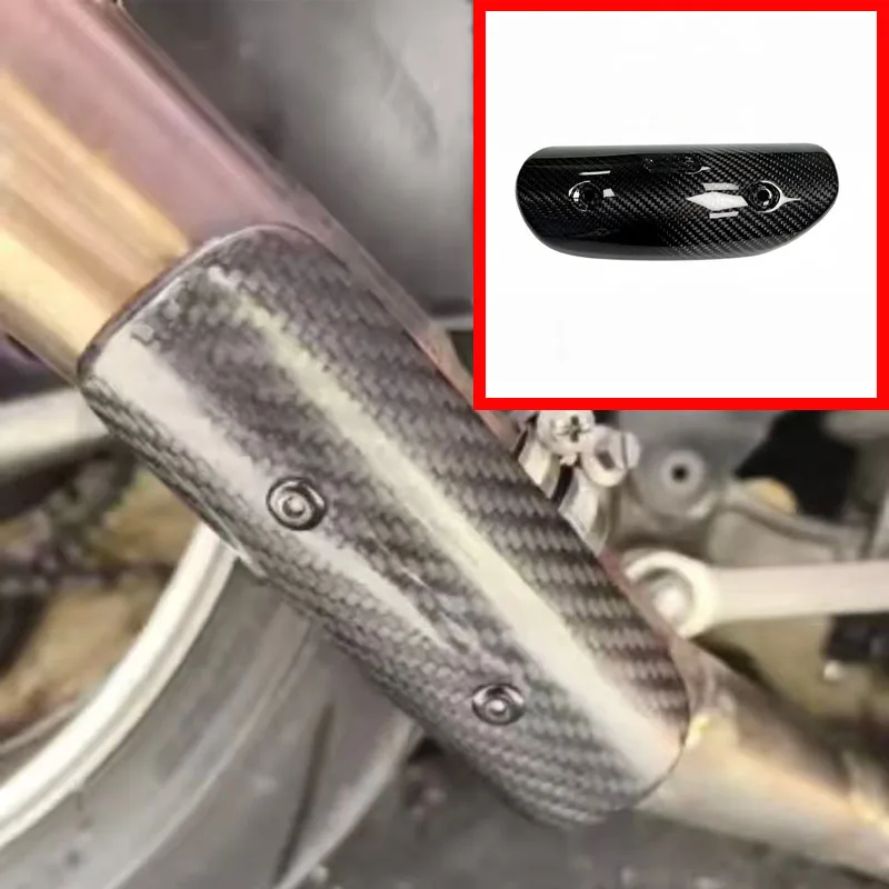 

Motorcycle Carbon Fiber Exhaust Cover Muffler Heat Shield Pipe Guard Fairing For Yamaha