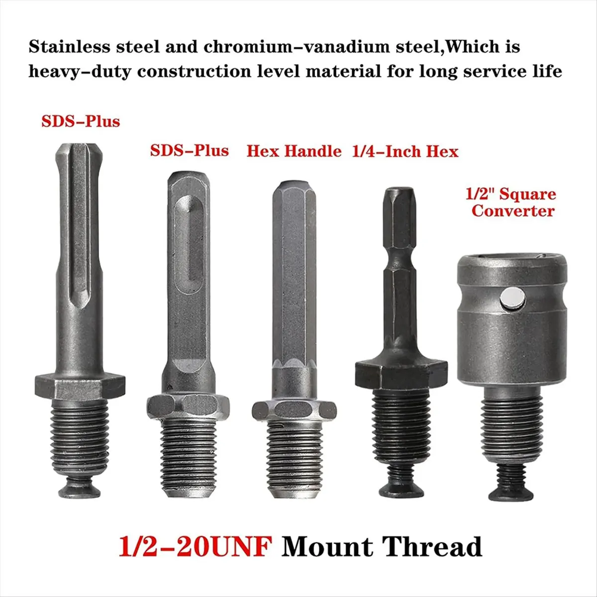 AA19 1.5-13mm Keyless Hand Drill Chuck 1/2-20UNF with SDS Plus Adapter,1/4In HexShank Converter Hex Handle 1/2In SocketWrench