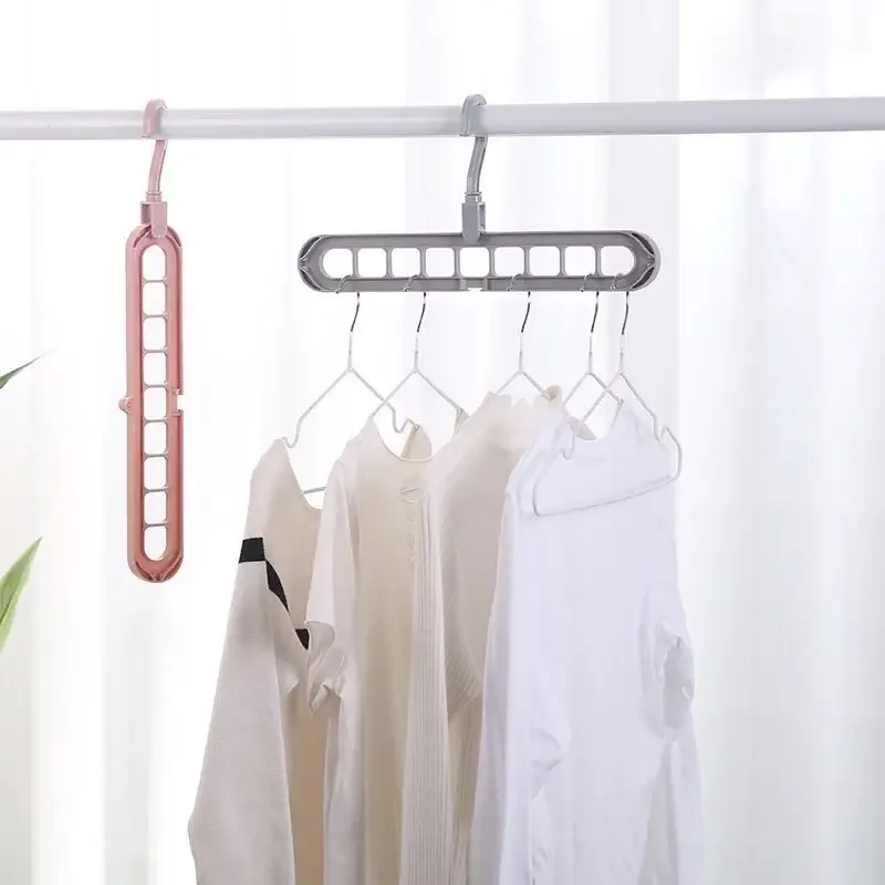 Clothes hanger closet organizer Space Saving Hanger Multi-port clothing rack Plastic Scarf cabide Storage hangers for clothes