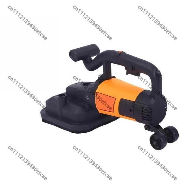 

3800W Handheld Four-wheel Wall Grinder Dust-free Plasterer with Extension Rod Concrete Wall Floor Polishing Tool