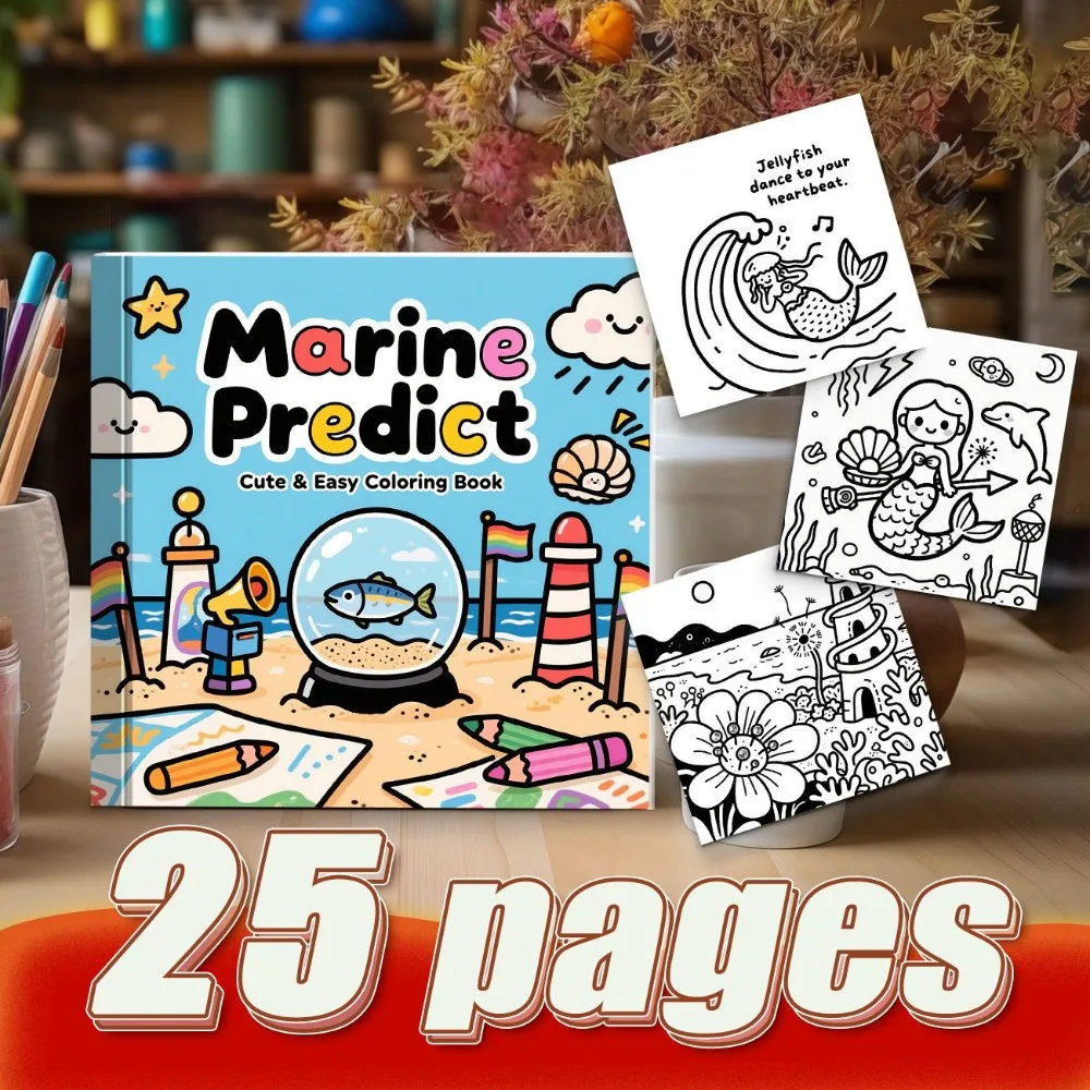 High Quality Dreamy Ocean Mermaid Song Graffiti Coloring Book DIY Creation Personal Expression Creative Graffiti