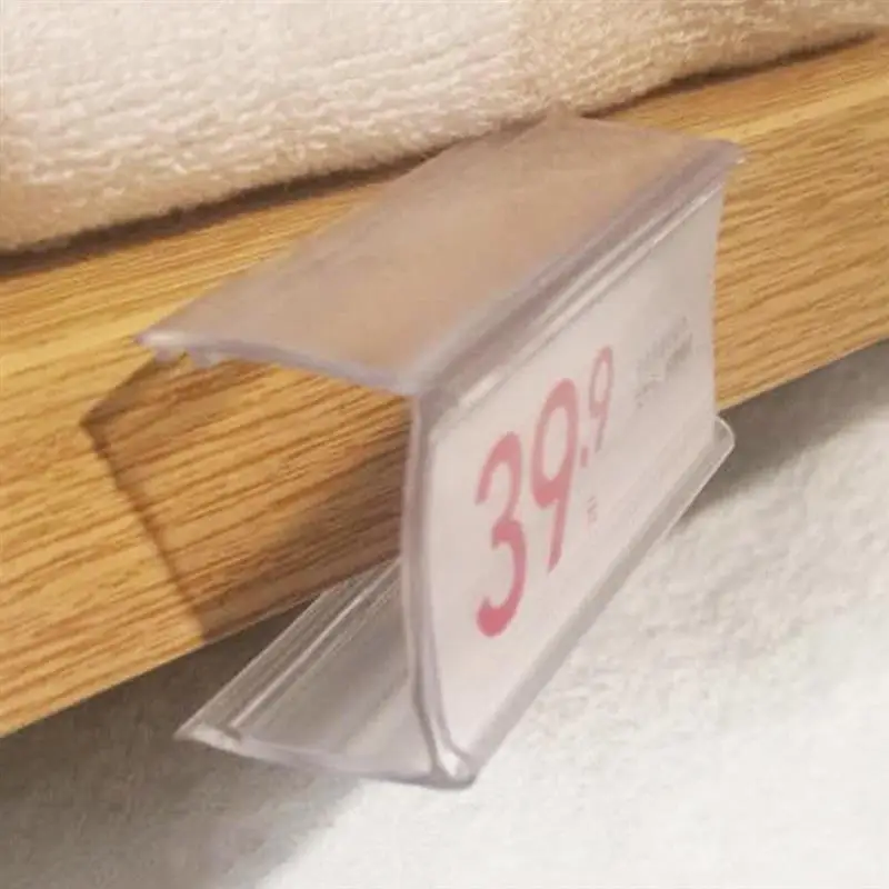 30 stücke Label Halter Zeichen Display-ständer Shop Label Halter Draht Regal Label Halter