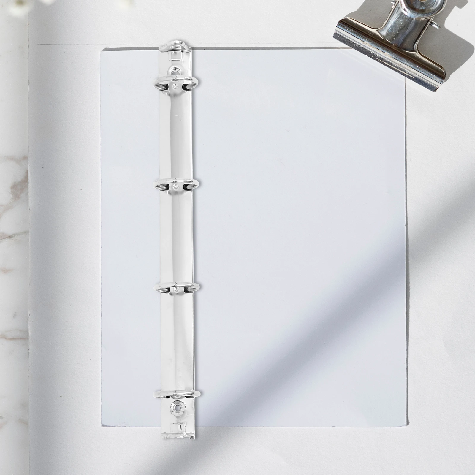 3pcs Metal Ring Binder Clips High Hardness Iron Material Office Supplies Loose Leaf Notebook Planner Folder