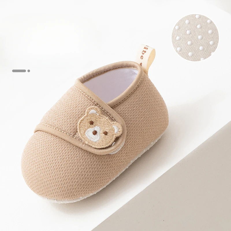 Cute Cartoon Toddler Non-slip Floor Sock Shoes 0-2 Year Infant Baby Soft Cotton First Walk Sock Shoes Spring Summer House Shoes