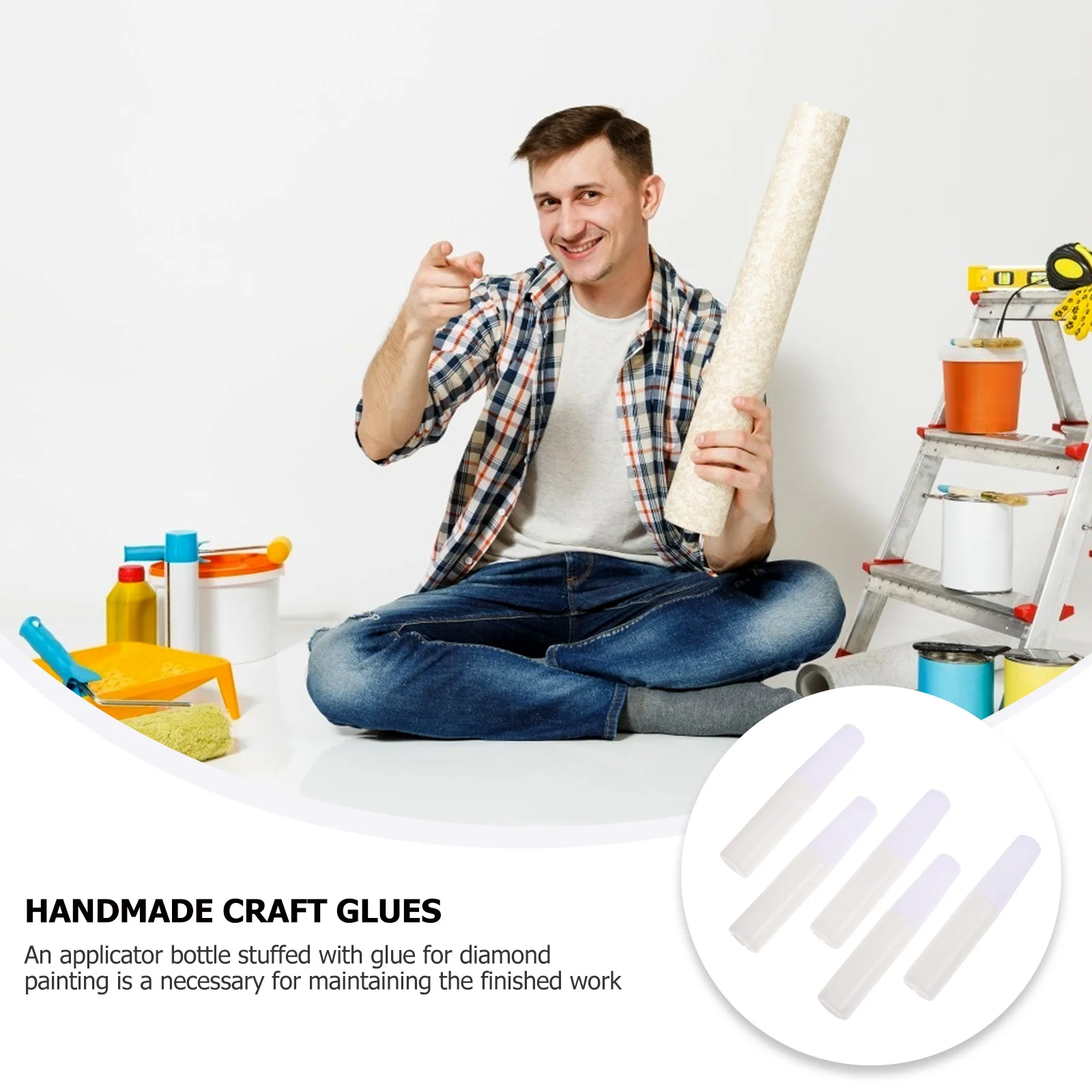 

50pcs Bottle White Pva Glue Strong Adhesive Fast Drying For Diy Craft Fabric Wood Art Projects Water Soluble Multifunctional