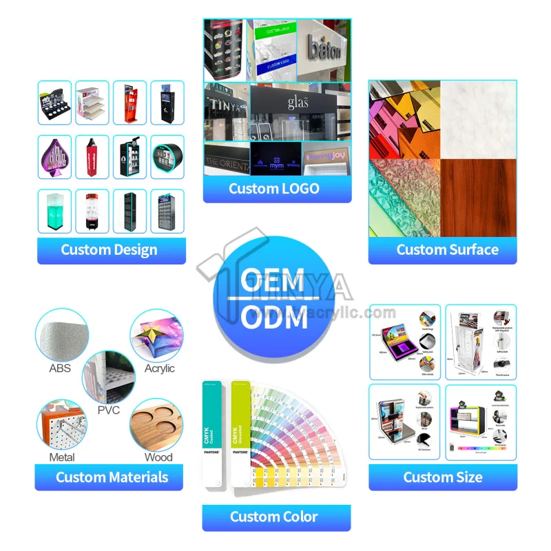 맞춤형 언더 카운터 푸셔 선반 간트리 곤돌라 목재 설비 서랍 판매 디스플레이 캐비닛