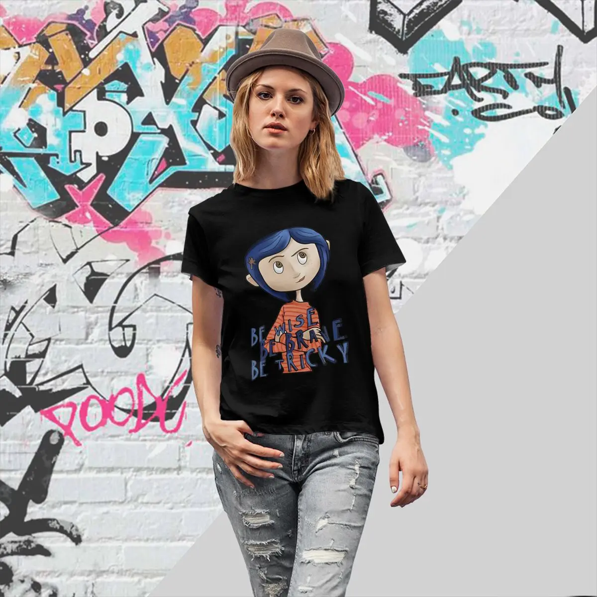 Streetwear T Shirt Coralines proste koszulki animacja koszulka hipisowska koszulka dla kobiet tanie lato Y2K zabawny projekt topy