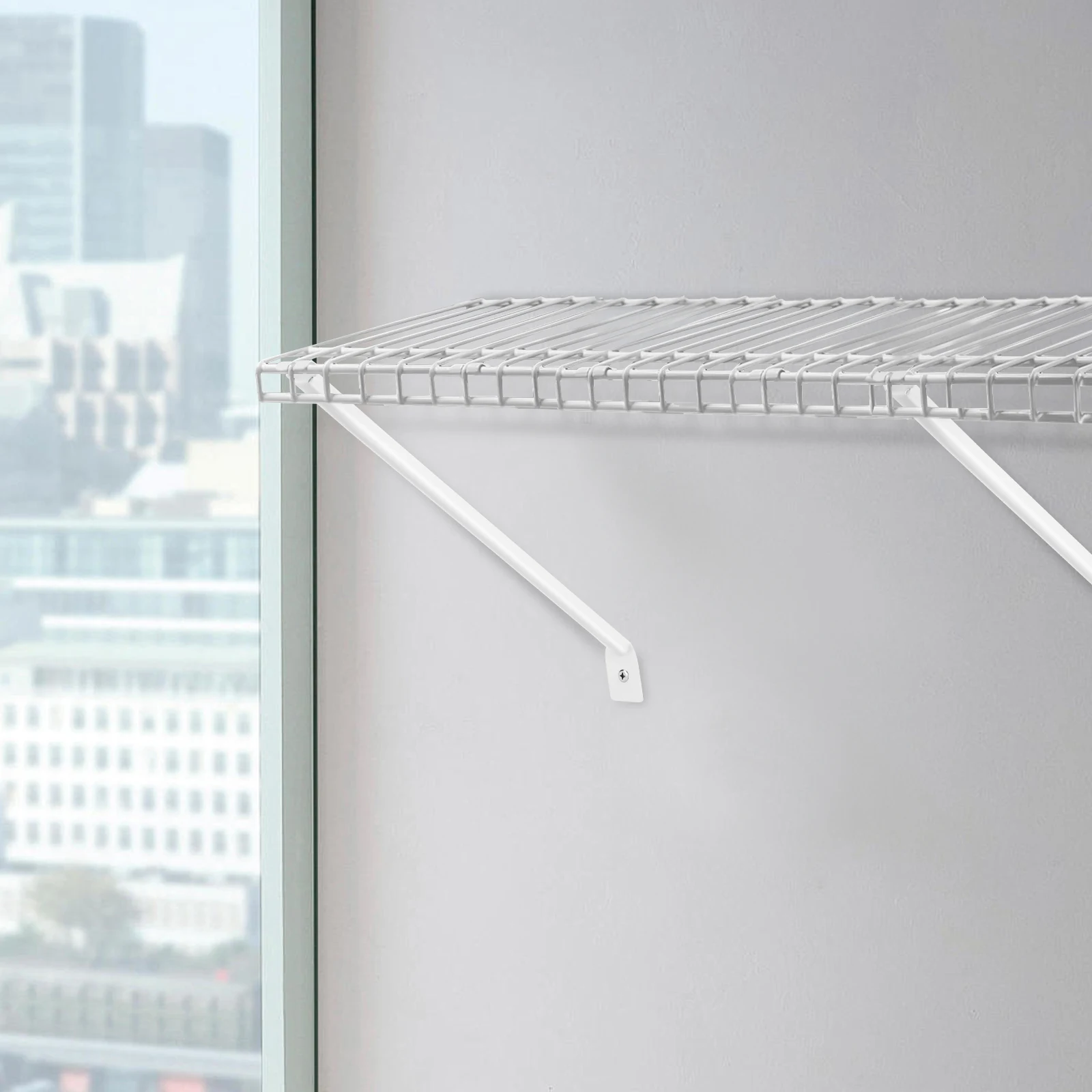 

6 Pack RV Accessories Durable Metal Brackets White Color Awning Roof Mount Replacement Universal Camper Shelving Support Trailer