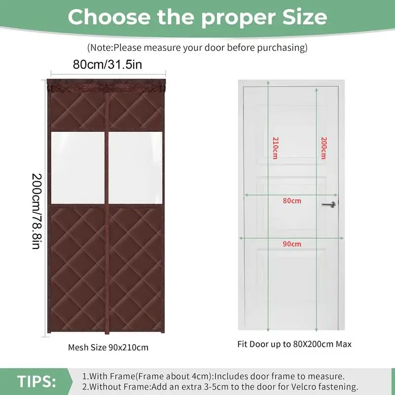 Magnetische Geïsoleerde Deurgordijnen Magnetische Geïsoleerde Verdikte Deurafdekking Winddicht Oxford Doek Thermische Deurafdekking Voor Deuropening