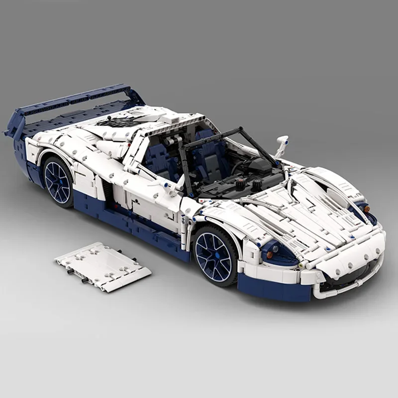 Champion Speed Cars Moc Building Bricks, bloques modulares de tecnología de modelo de coches MC12 blancos, juguetes de ensamblaje DIY, regalos