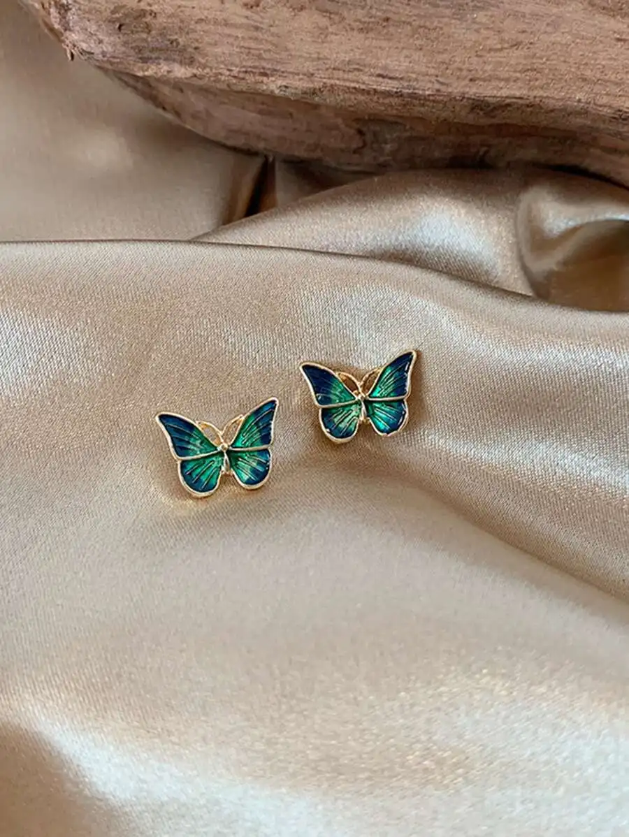 Butterfly shaped stud earrings for everyday wear lightweight and elegant design perfect for casual or formal occasions