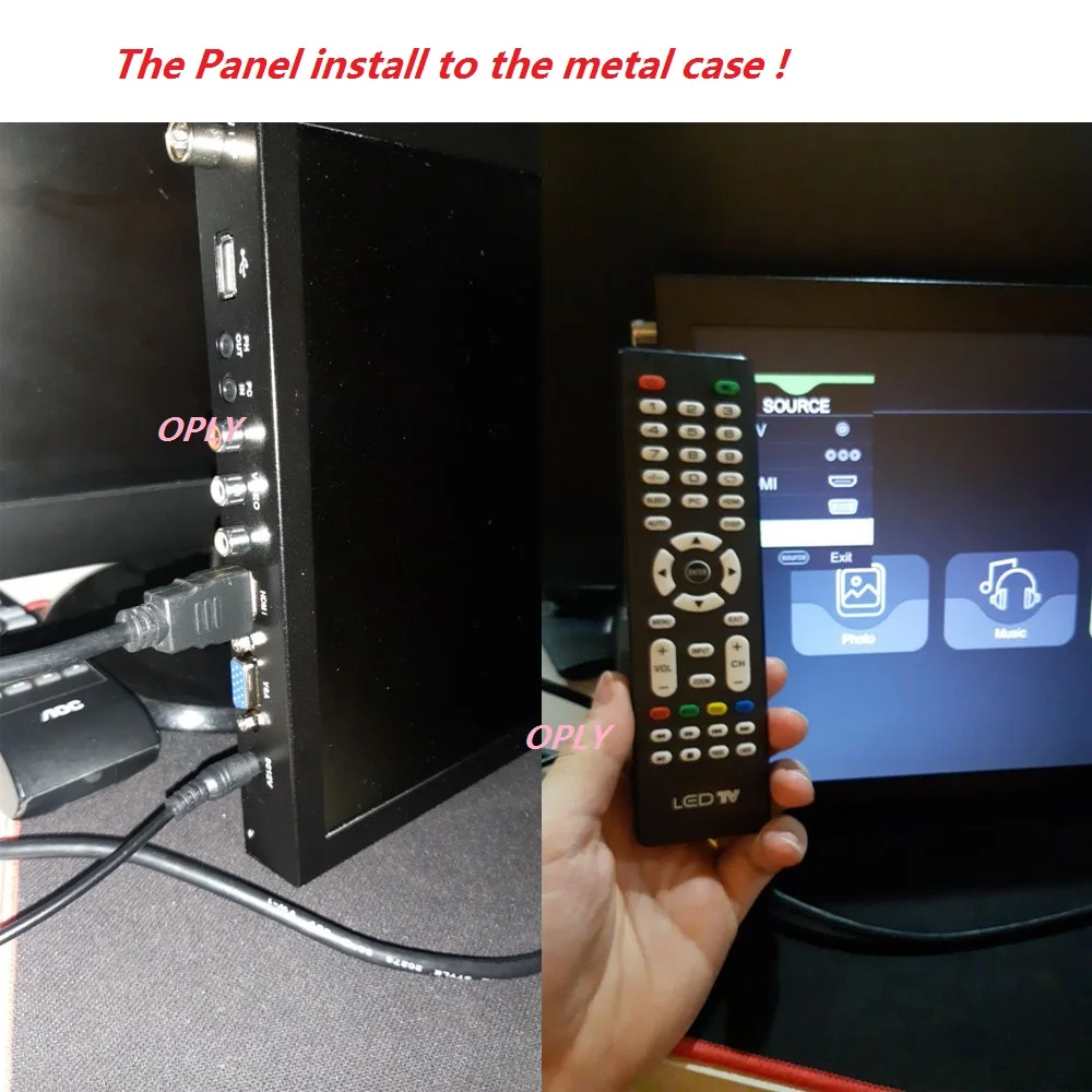 Metal case panel back cover box shell 14 inch for TV Controller board AV HDMI-compatible USB VGA
