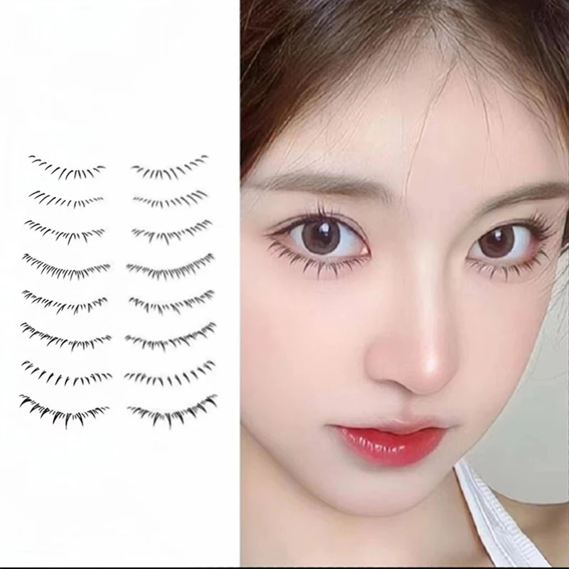 2Sheets False Eyelashes Stickers Natural 3D Lower Eyelash Tattoo Disposable Waterproof Transfer Lashes Decals Makeup Tools
