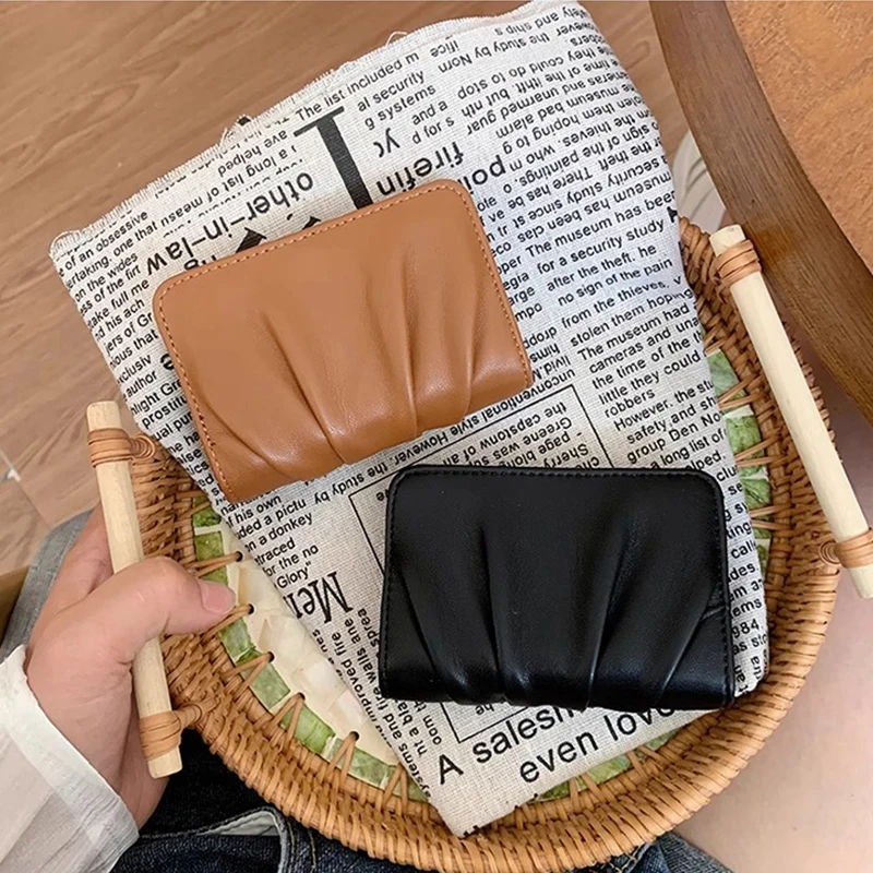 porta-cartoes-minimalista-dobravel-retro-feminino-fino-cor-pura-versatil-bolsa-clutch-amigavel-para-estudantes-couro-pu-macio