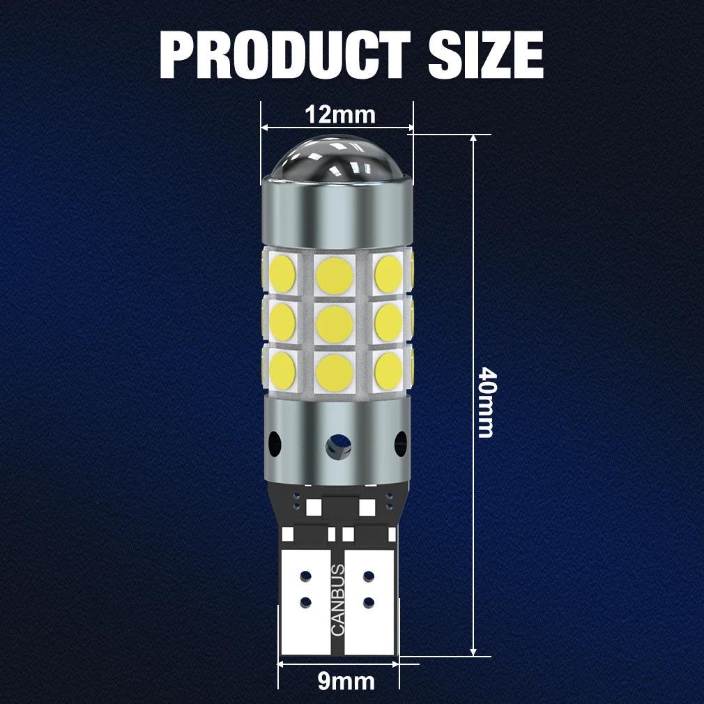 XSTORM T10 Led Bulb W5W LED 168 194 Canbus Nor Error 27SMD 3030 Car Signal Lights Clearance License Plate Lamp 6000K White 12V