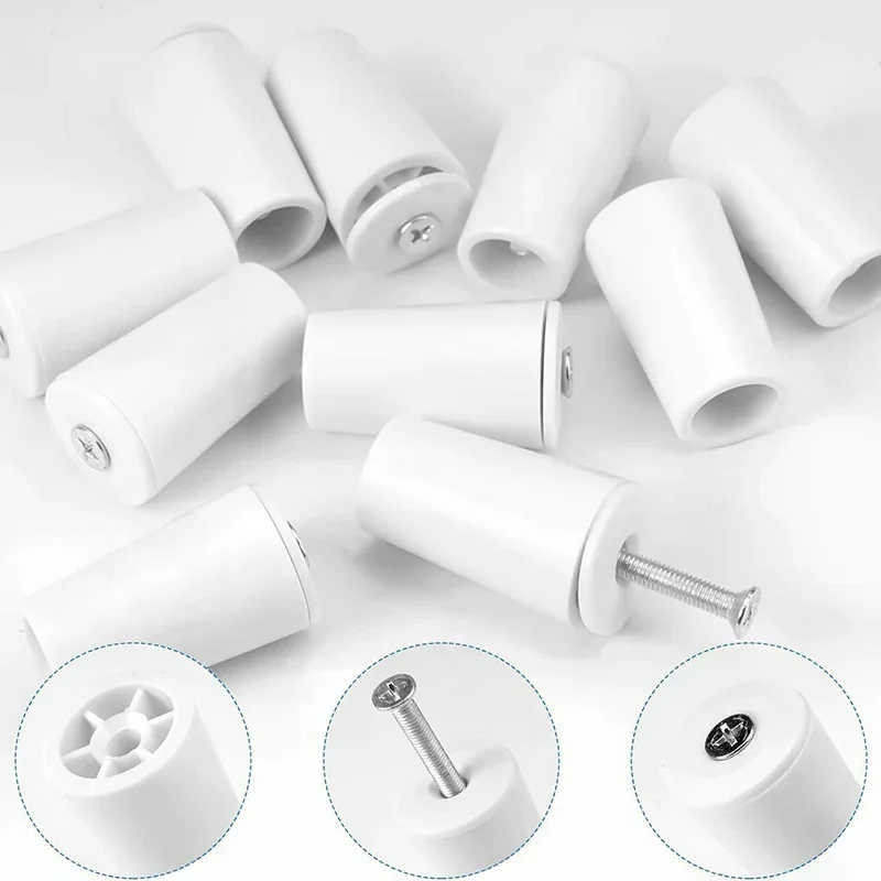 8pcs White Plastic Blind Stoppers Smooth Compact Roller Shutter Repair Curtains Accessories Window Blind Stopper Parts