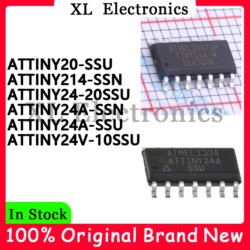 ATTINY20-SSU ATTINY214-SSN ATTINY24-20SSU ATTINY24A-SSN ATTINY24A-SSU ATTINY24V-10SSU Nuevo Original